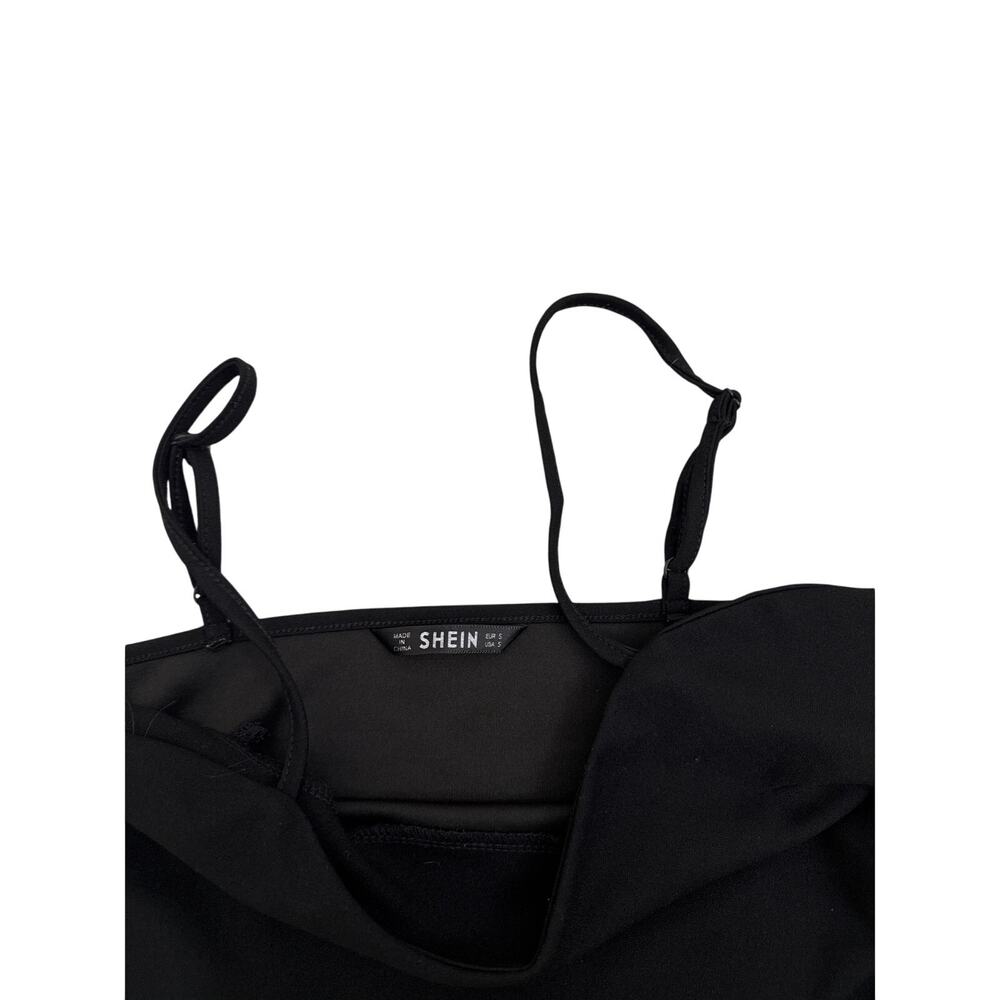 SHEIN Basics Black Sweetheart Off the Shoulder Crop Top Size Women's Small - Picture 2 of 2